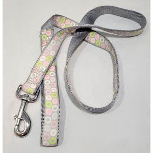 Gray Grey Green Pink Floral Print Dog Leash Heavy Duty Clean 49 Inches Generic